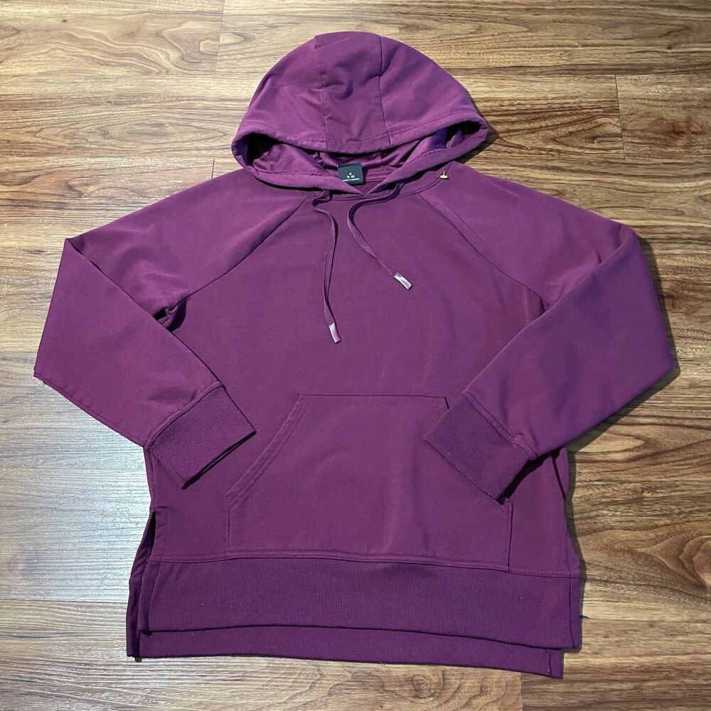 Athletic Works Pullover Hoodie Athleisure Purple Sweater Drawstring Women's Sz M